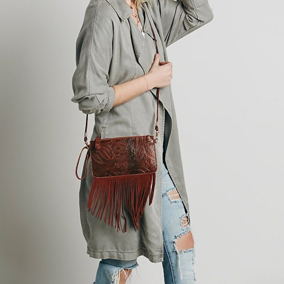 Free People Tooled Embossed Wallet Bag - Picture 2 of 6